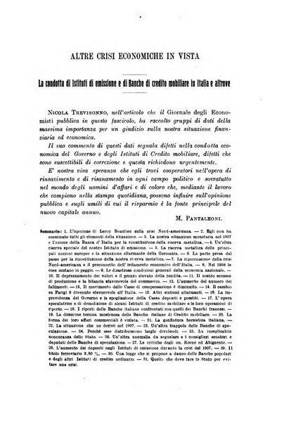 Giornale degli economisti organo dell'Associazione per il progresso degli studi economici