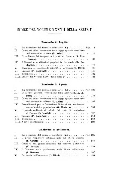 Giornale degli economisti organo dell'Associazione per il progresso degli studi economici