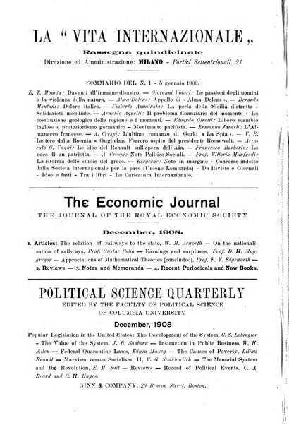 Giornale degli economisti organo dell'Associazione per il progresso degli studi economici