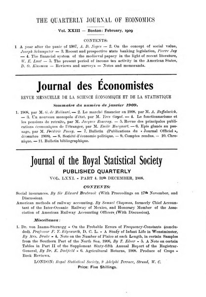 Giornale degli economisti organo dell'Associazione per il progresso degli studi economici