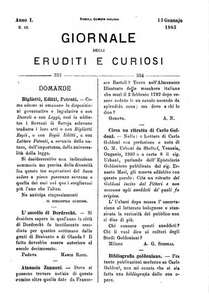 Giornale degli eruditi e curiosi