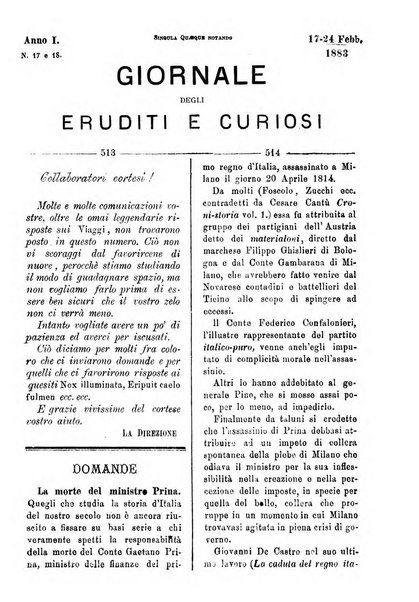 Giornale degli eruditi e curiosi