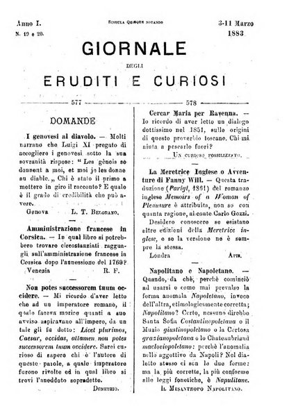 Giornale degli eruditi e curiosi