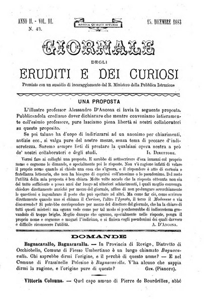 Giornale degli eruditi e curiosi