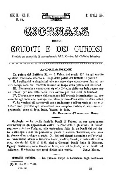 Giornale degli eruditi e curiosi