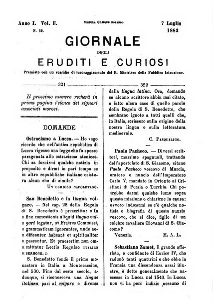 Giornale degli eruditi e curiosi