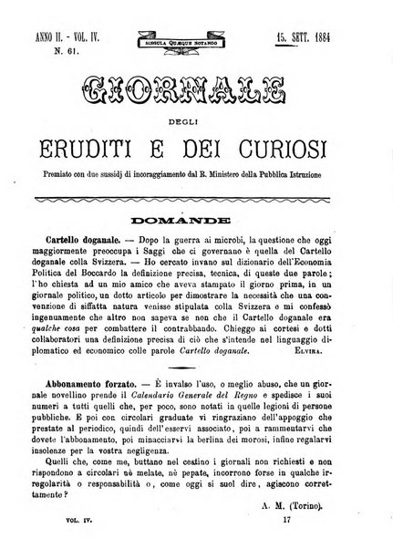 Giornale degli eruditi e curiosi