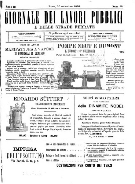 Giornale dei lavori pubblici e delle strade ferrate