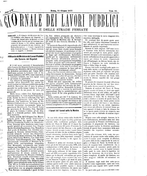 Giornale dei lavori pubblici e delle strade ferrate