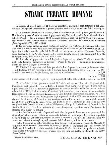 Giornale dei lavori pubblici e delle strade ferrate