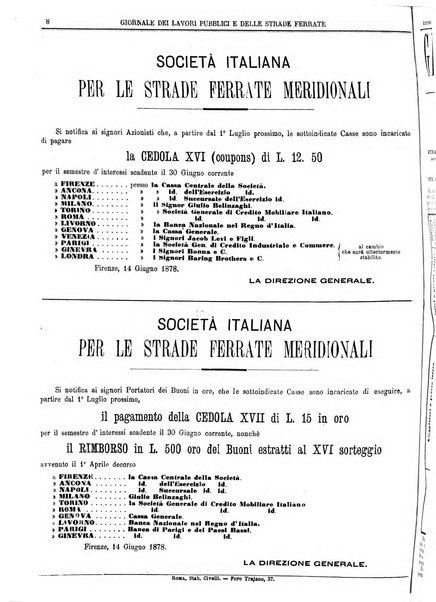 Giornale dei lavori pubblici e delle strade ferrate