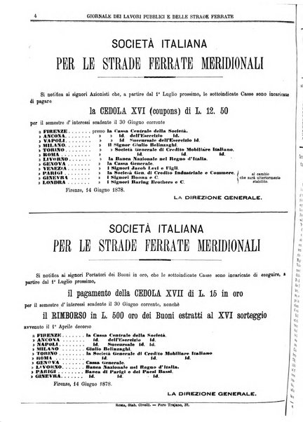 Giornale dei lavori pubblici e delle strade ferrate