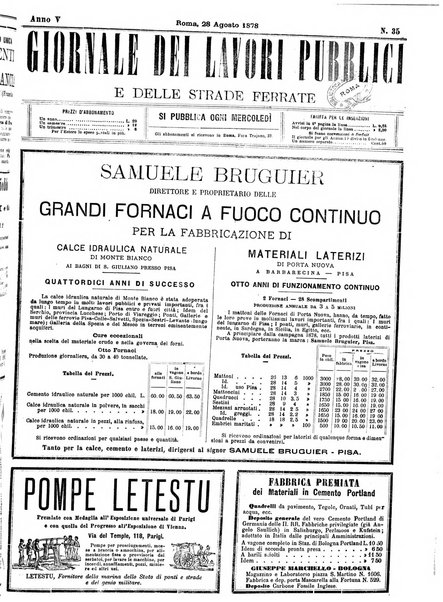 Giornale dei lavori pubblici e delle strade ferrate