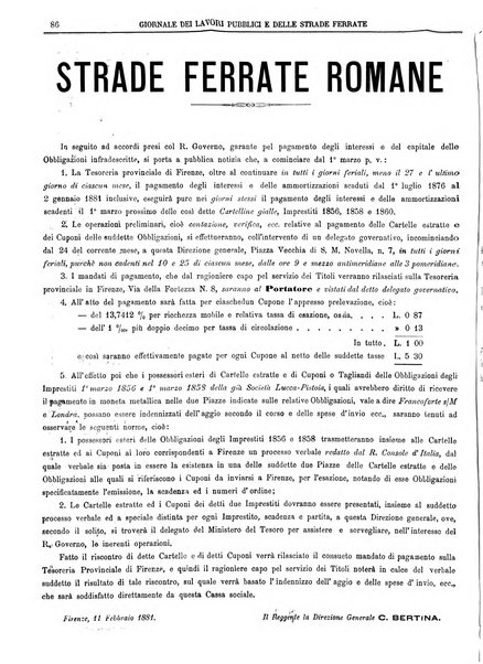 Giornale dei lavori pubblici e delle strade ferrate