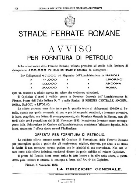 Giornale dei lavori pubblici e delle strade ferrate