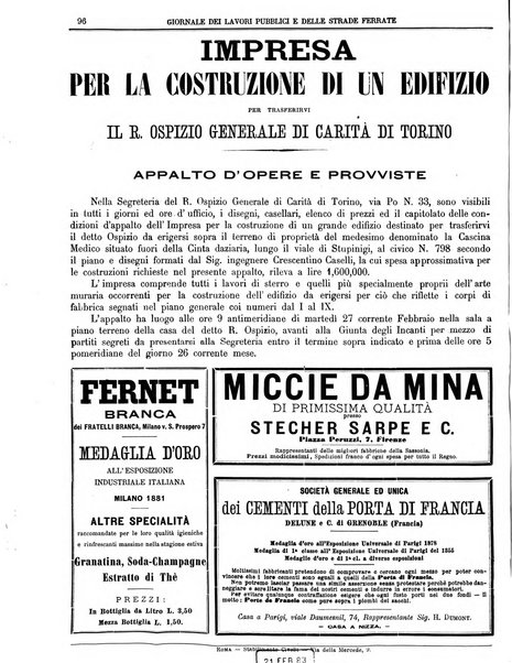 Giornale dei lavori pubblici e delle strade ferrate