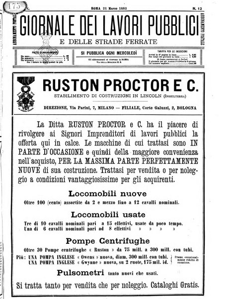 Giornale dei lavori pubblici e delle strade ferrate