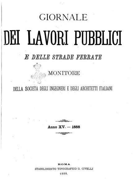 Giornale dei lavori pubblici e delle strade ferrate