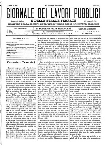 Giornale dei lavori pubblici e delle strade ferrate