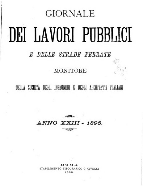 Giornale dei lavori pubblici e delle strade ferrate