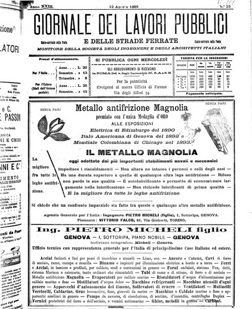 Giornale dei lavori pubblici e delle strade ferrate