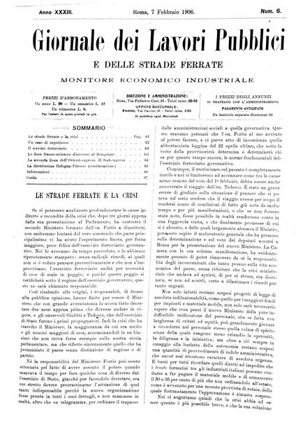 Giornale dei lavori pubblici e delle strade ferrate