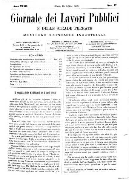 Giornale dei lavori pubblici e delle strade ferrate