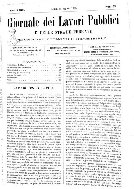 Giornale dei lavori pubblici e delle strade ferrate