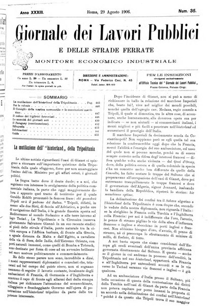 Giornale dei lavori pubblici e delle strade ferrate