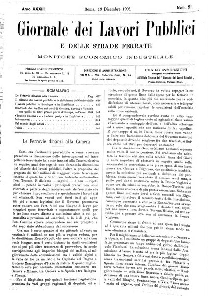 Giornale dei lavori pubblici e delle strade ferrate