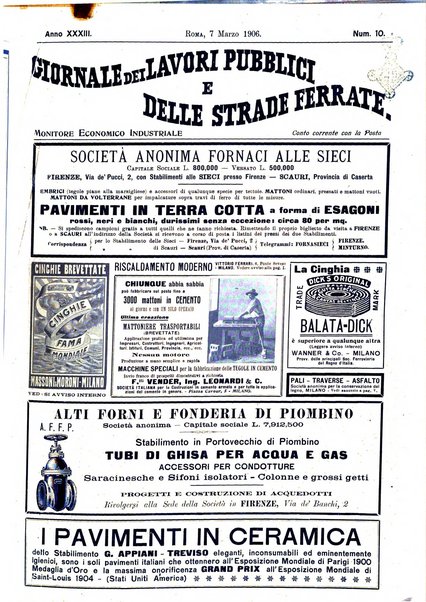 Giornale dei lavori pubblici e delle strade ferrate