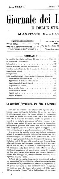 Giornale dei lavori pubblici e delle strade ferrate