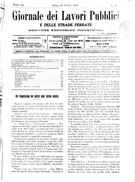 Giornale dei lavori pubblici e delle strade ferrate