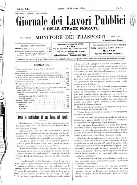 Giornale dei lavori pubblici e delle strade ferrate