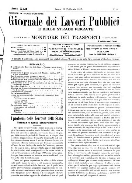 Giornale dei lavori pubblici e delle strade ferrate