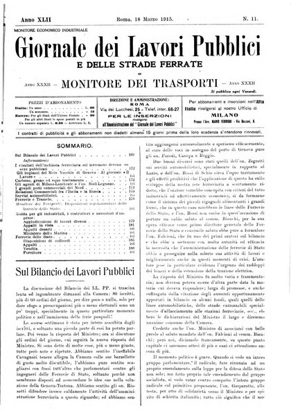 Giornale dei lavori pubblici e delle strade ferrate