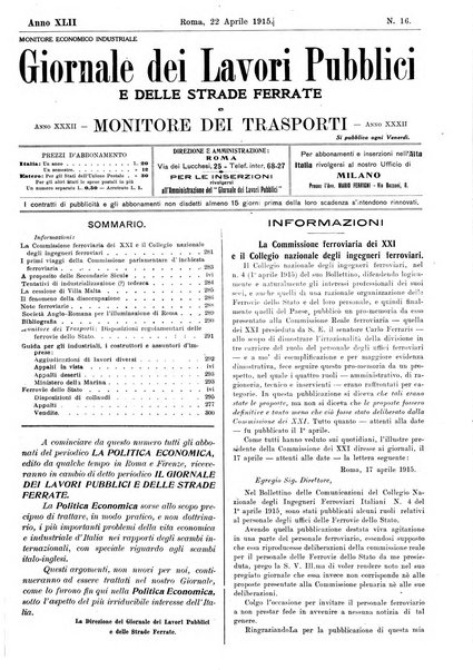 Giornale dei lavori pubblici e delle strade ferrate