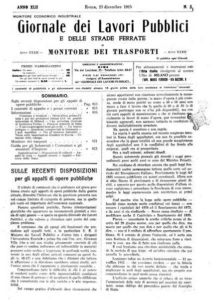 Giornale dei lavori pubblici e delle strade ferrate