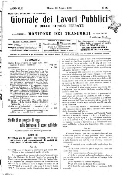 Giornale dei lavori pubblici e delle strade ferrate