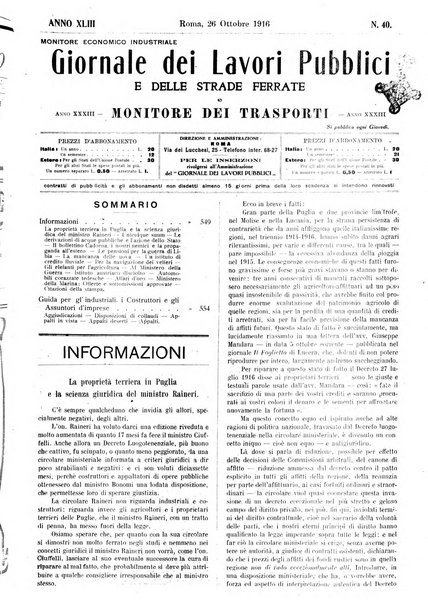 Giornale dei lavori pubblici e delle strade ferrate