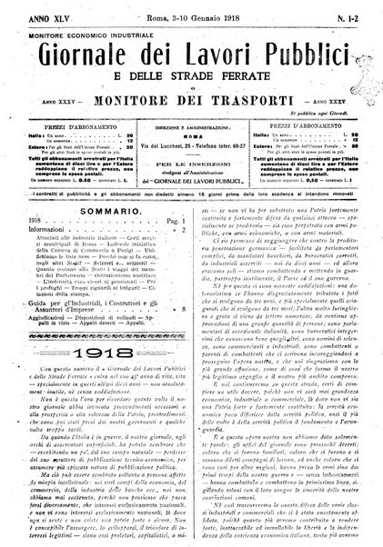 Giornale dei lavori pubblici e delle strade ferrate