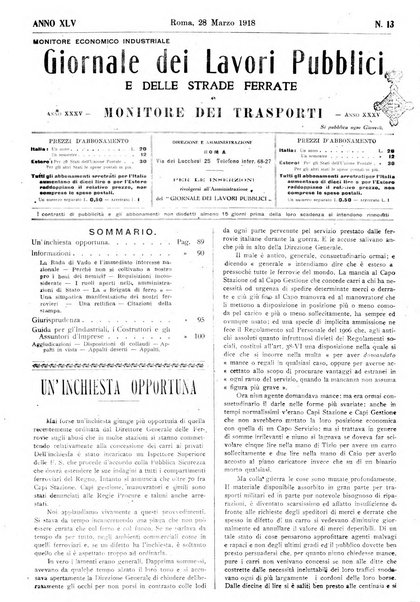 Giornale dei lavori pubblici e delle strade ferrate