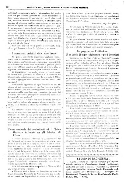 Giornale dei lavori pubblici e delle strade ferrate