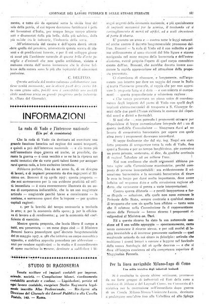 Giornale dei lavori pubblici e delle strade ferrate