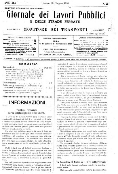 Giornale dei lavori pubblici e delle strade ferrate