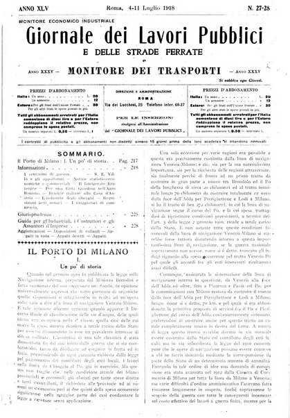 Giornale dei lavori pubblici e delle strade ferrate