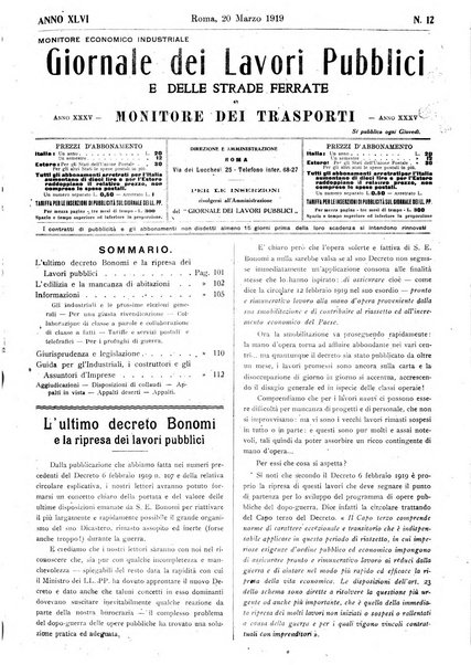 Giornale dei lavori pubblici e delle strade ferrate