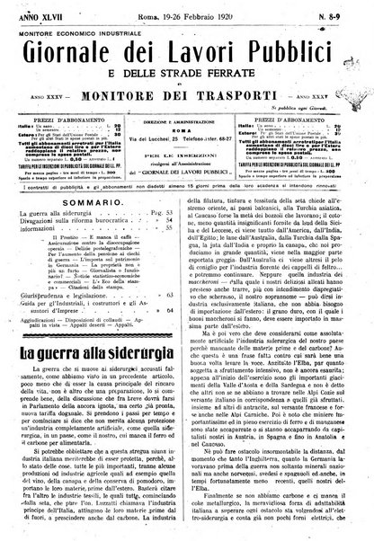 Giornale dei lavori pubblici e delle strade ferrate