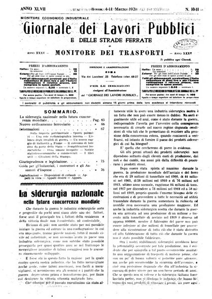 Giornale dei lavori pubblici e delle strade ferrate