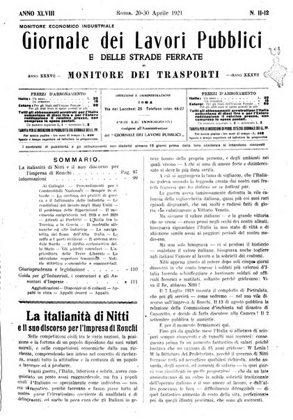 Giornale dei lavori pubblici e delle strade ferrate